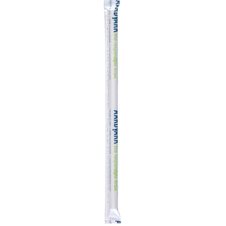 8.5 Colossal Wrapped White Paper Straws PK 1200